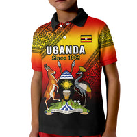 Personalised Uganda Independence Day Kid Polo Shirt Jamhuri ya Uganda Happy 61st Anniversary - Wonder Print Shop