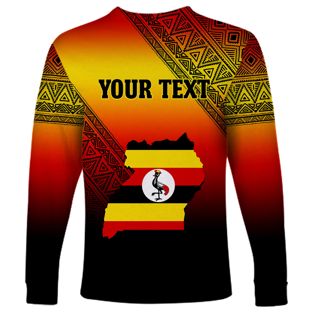 Personalised Uganda Independence Day Long Sleeve Shirt Jamhuri ya Uganda Happy 61st Anniversary - Wonder Print Shop
