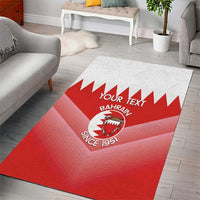 Custom Bahrain Football Area Rug Muharabi Dilmun Sporty Style - Wonder Print Shop