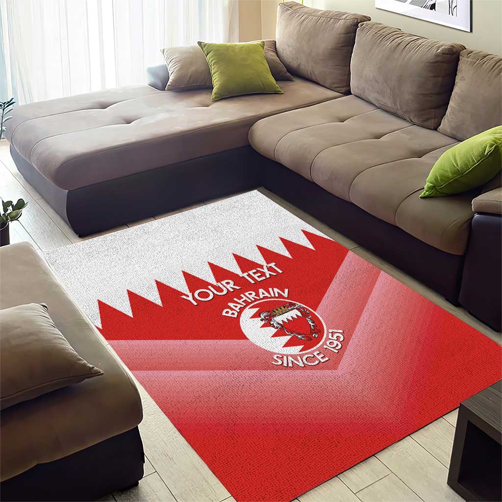 Custom Bahrain Football Area Rug Muharabi Dilmun Sporty Style - Wonder Print Shop