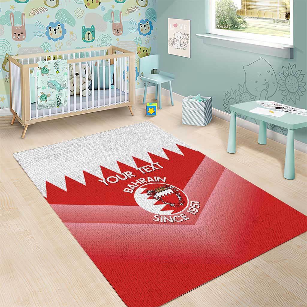 Custom Bahrain Football Area Rug Muharabi Dilmun Sporty Style - Wonder Print Shop