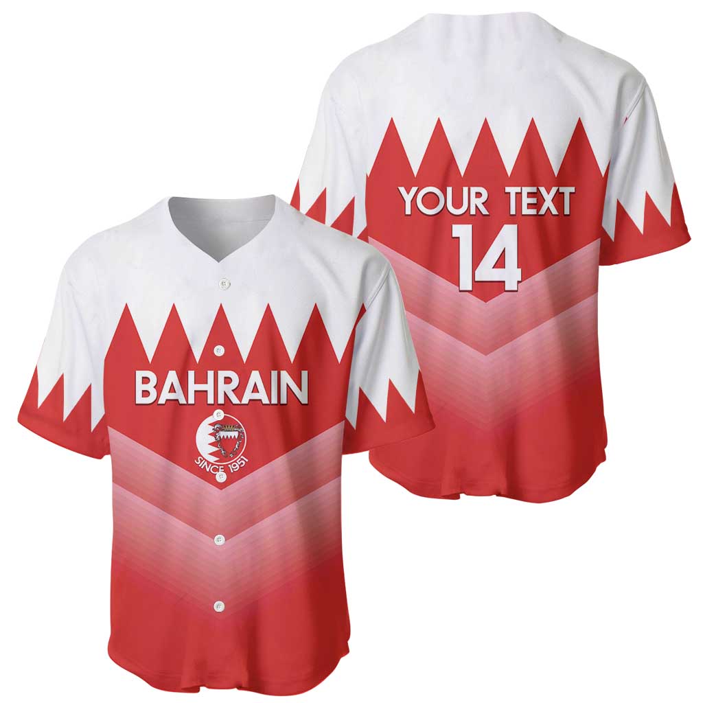 Custom Bahrain Football Baseball Jersey Muharabi Dilmun Sporty Style - Wonder Print Shop