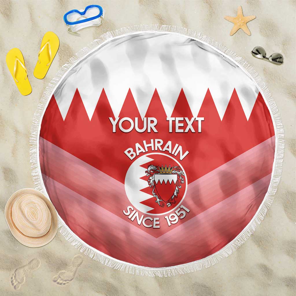 Custom Bahrain Football Beach Blanket Muharabi Dilmun Sporty Style - Wonder Print Shop