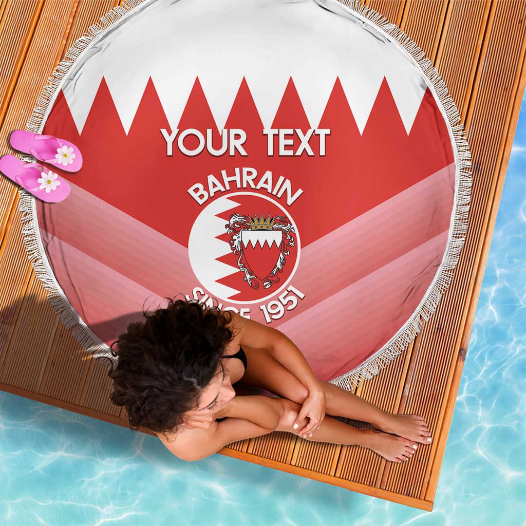 Custom Bahrain Football Beach Blanket Muharabi Dilmun Sporty Style - Wonder Print Shop