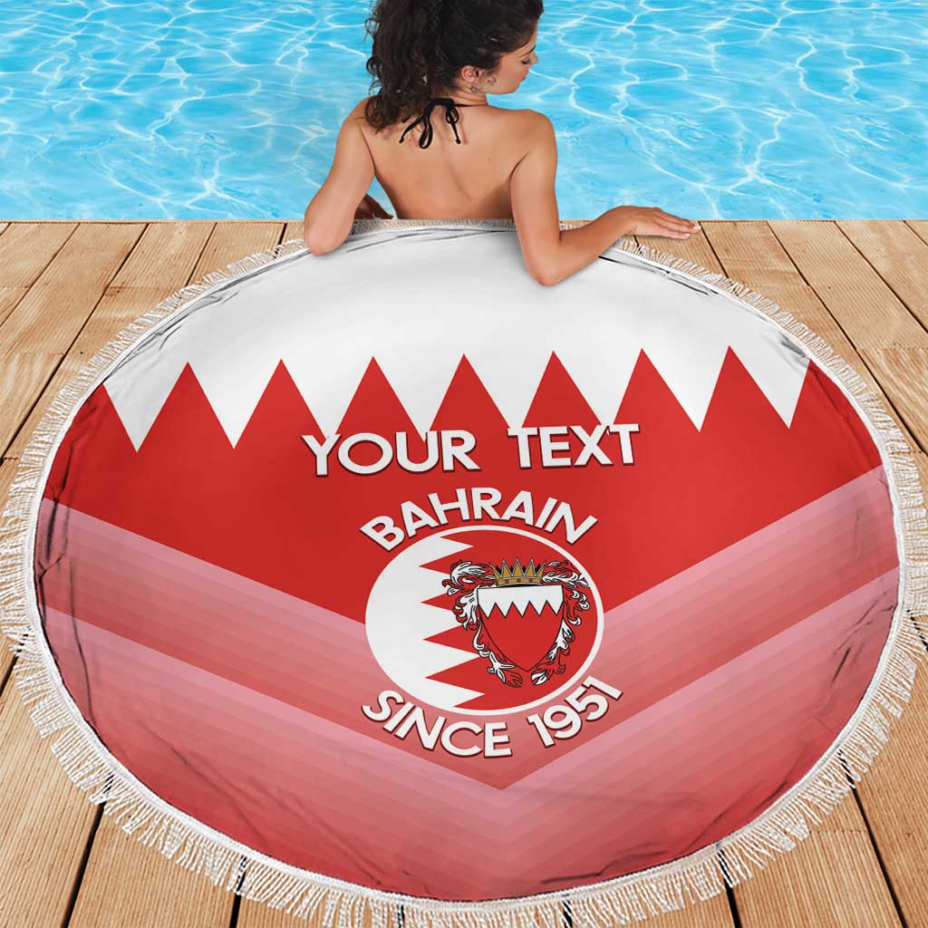 Custom Bahrain Football Beach Blanket Muharabi Dilmun Sporty Style - Wonder Print Shop