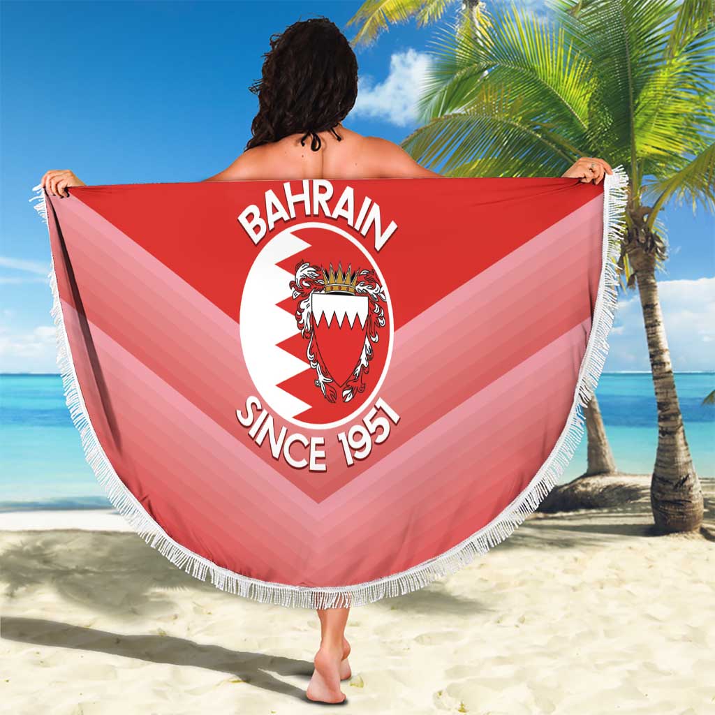 Custom Bahrain Football Beach Blanket Muharabi Dilmun Sporty Style - Wonder Print Shop