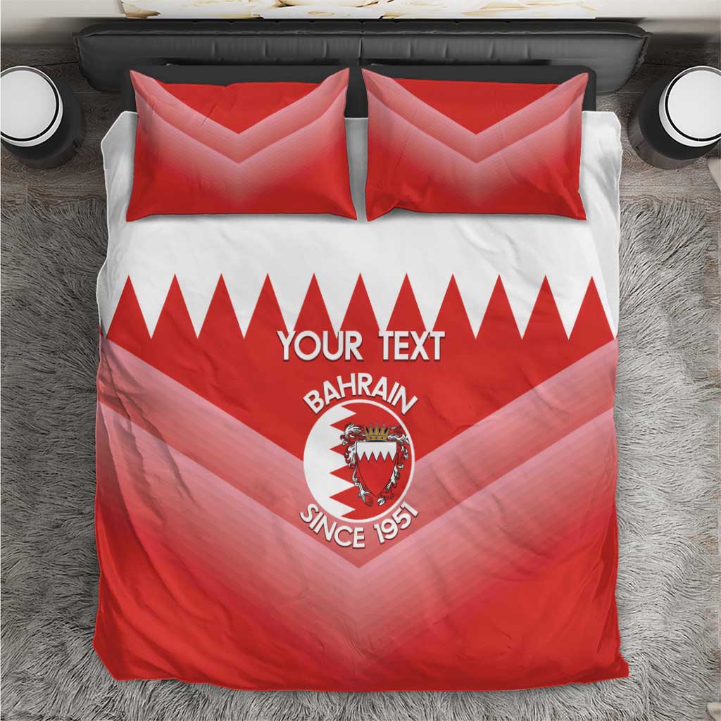 Custom Bahrain Football Bedding Set Muharabi Dilmun Sporty Style - Wonder Print Shop