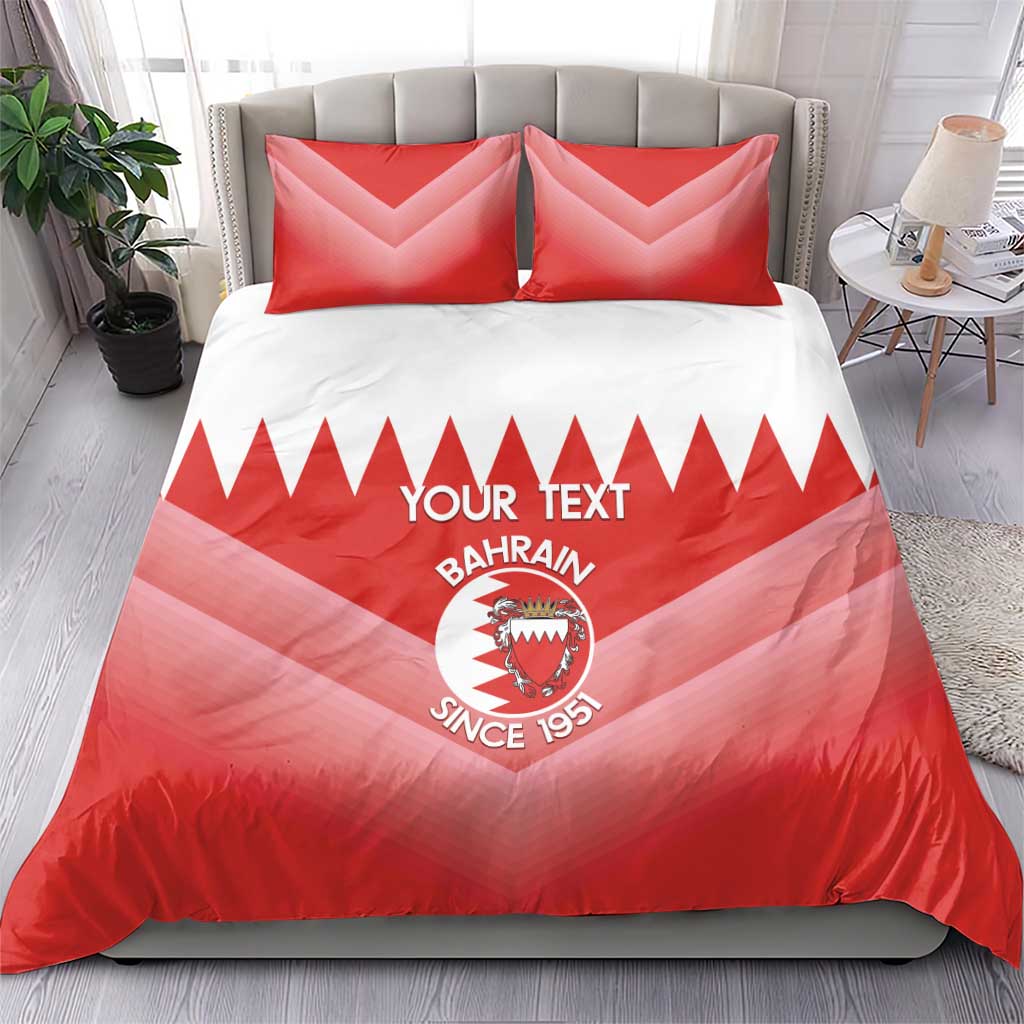 Custom Bahrain Football Bedding Set Muharabi Dilmun Sporty Style - Wonder Print Shop