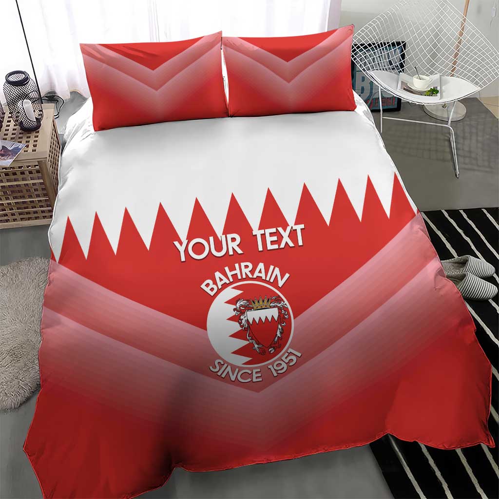 Custom Bahrain Football Bedding Set Muharabi Dilmun Sporty Style - Wonder Print Shop