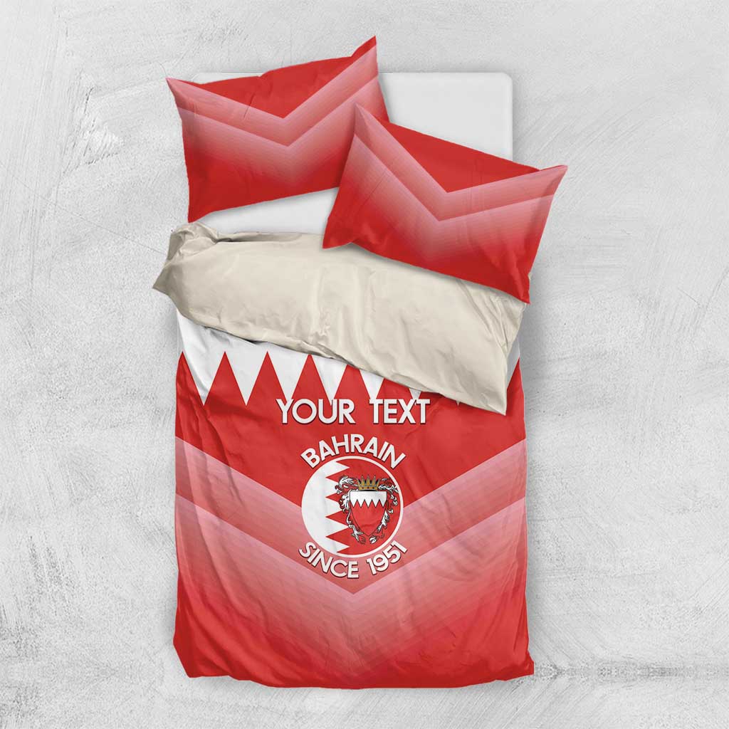 Custom Bahrain Football Bedding Set Muharabi Dilmun Sporty Style - Wonder Print Shop