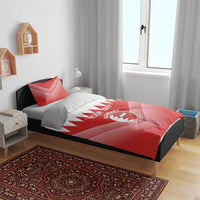Custom Bahrain Football Bedding Set Muharabi Dilmun Sporty Style - Wonder Print Shop