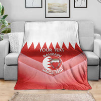 Custom Bahrain Football Blanket Muharabi Dilmun Sporty Style