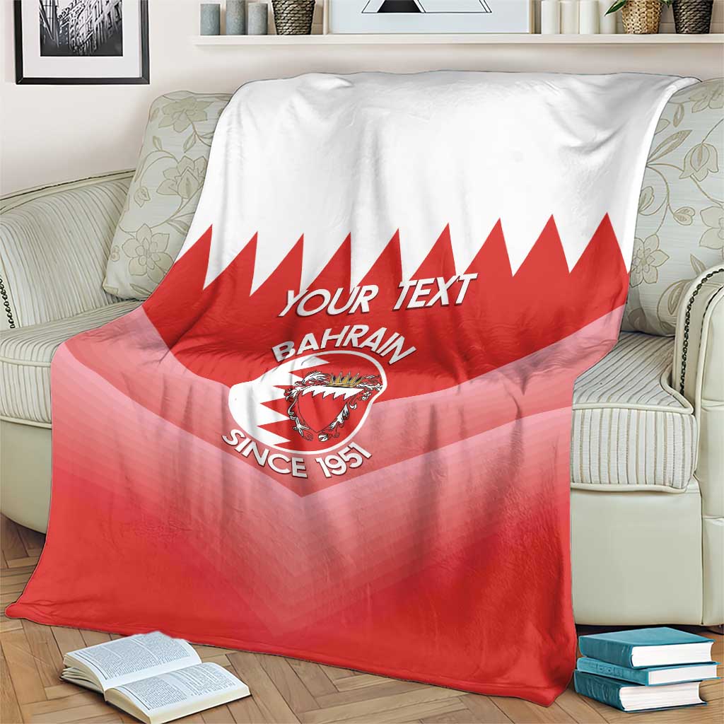 Custom Bahrain Football Blanket Muharabi Dilmun Sporty Style