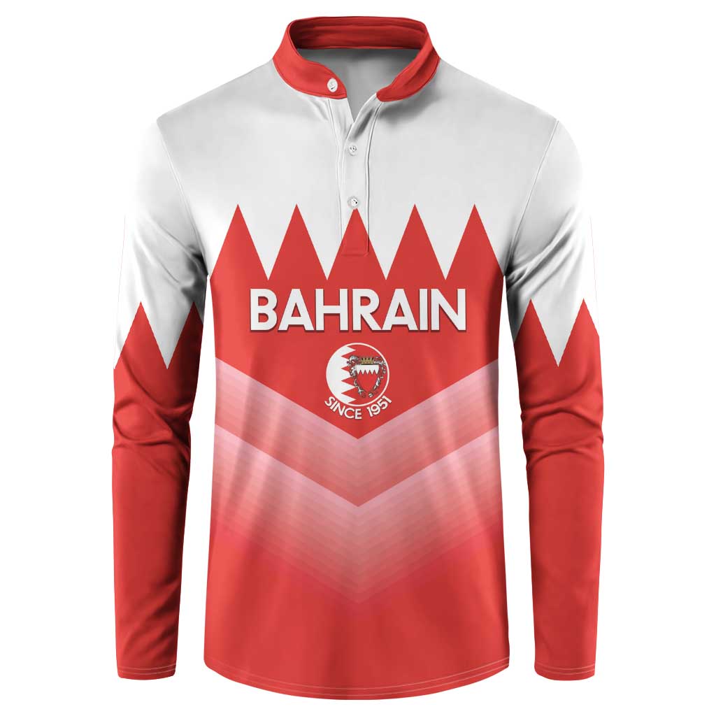 Custom Bahrain Football Button Sweatshirt Muharabi Dilmun Sporty Style - Wonder Print Shop