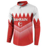 Custom Bahrain Football Button Sweatshirt Muharabi Dilmun Sporty Style - Wonder Print Shop