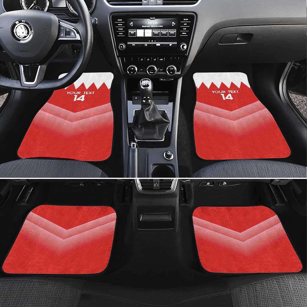 Custom Bahrain Football Car Mats Muharabi Dilmun Sporty Style - Wonder Print Shop