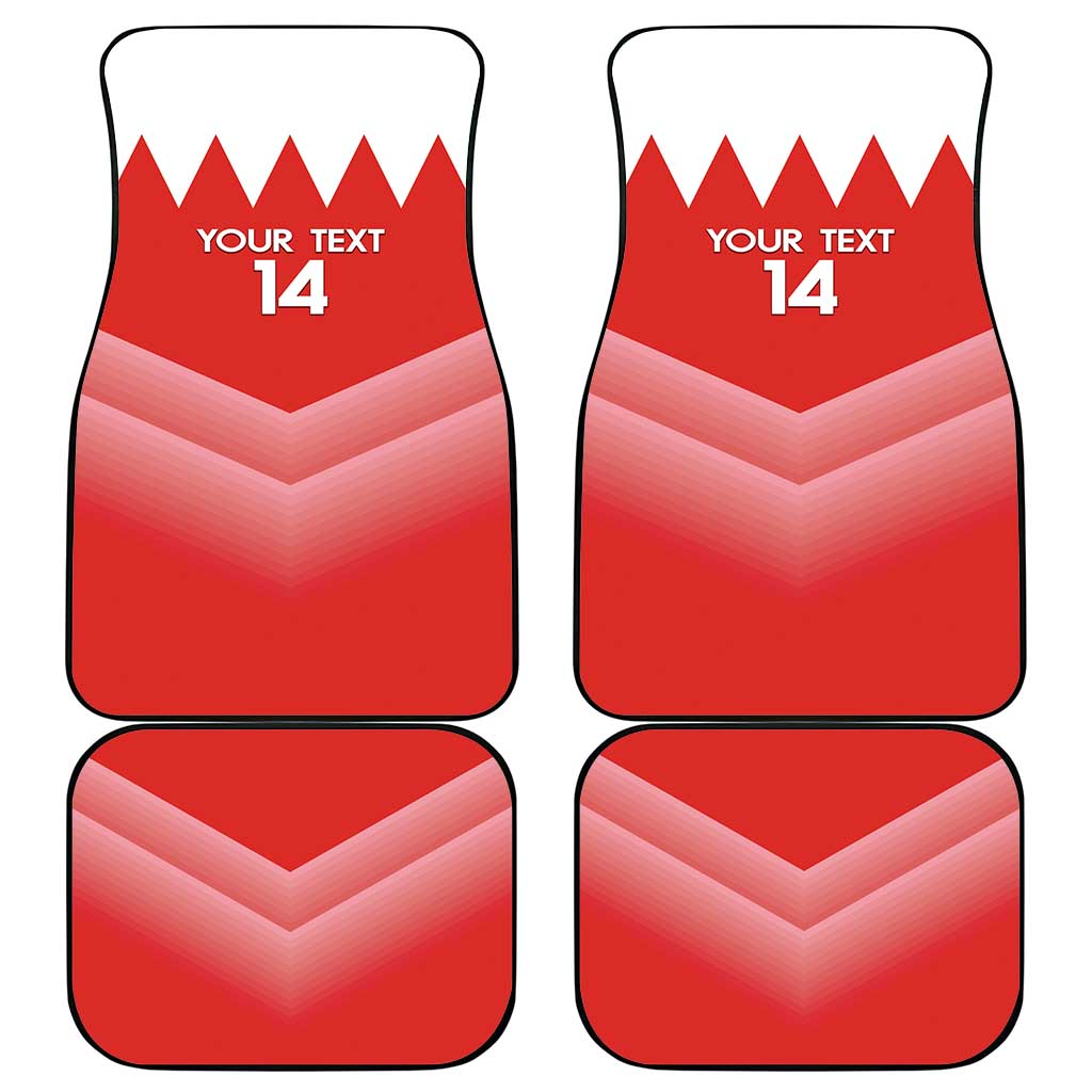 Custom Bahrain Football Car Mats Muharabi Dilmun Sporty Style - Wonder Print Shop