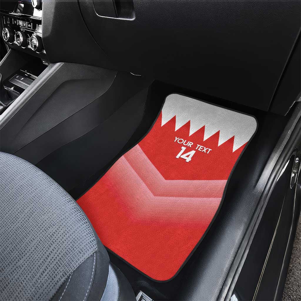 Custom Bahrain Football Car Mats Muharabi Dilmun Sporty Style - Wonder Print Shop