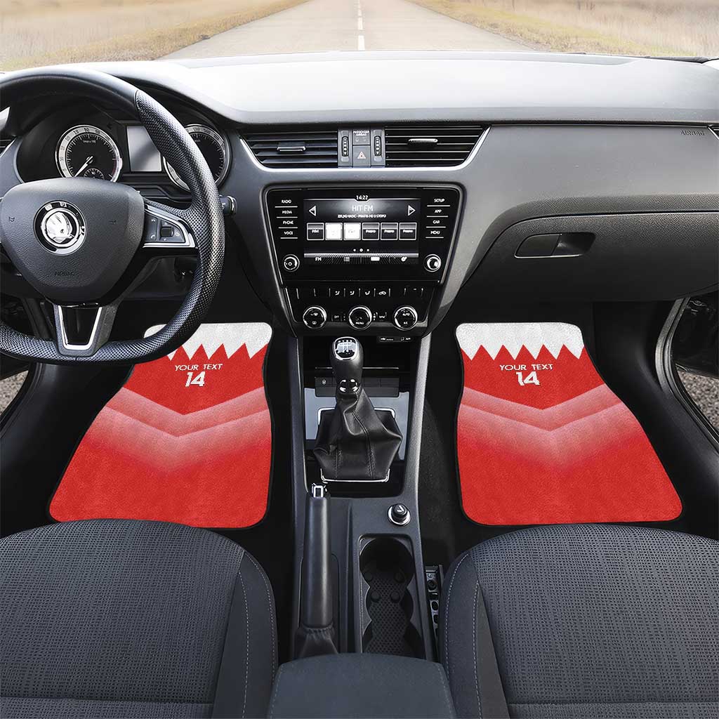 Custom Bahrain Football Car Mats Muharabi Dilmun Sporty Style - Wonder Print Shop