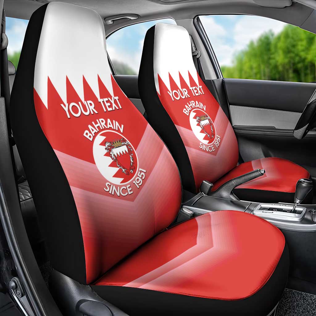 Custom Bahrain Football Car Seat Cover Muharabi Dilmun Sporty Style - Wonder Print Shop