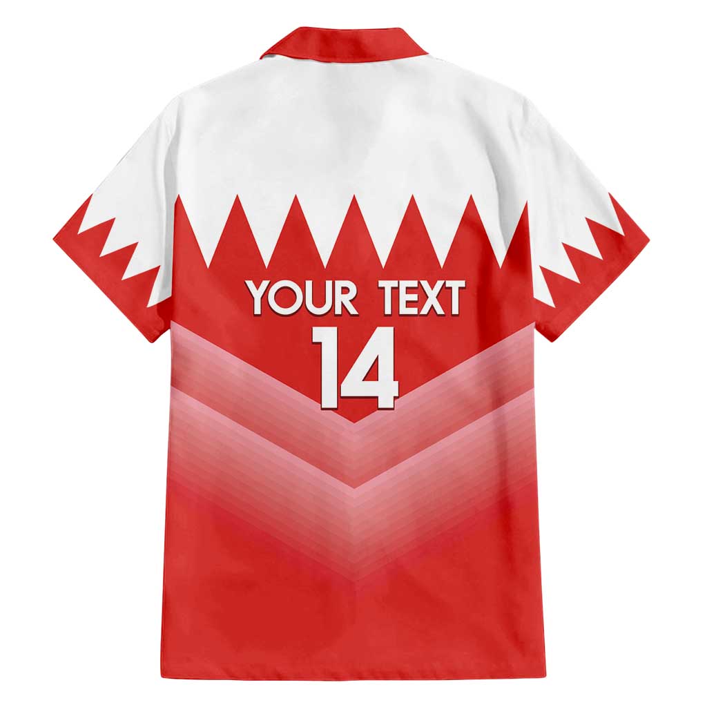 Custom Bahrain Football Family Matching Long Sleeve Bodycon Dress and Hawaiian Shirt Muharabi Dilmun Sporty Style - Wonder Print Shop