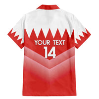 Custom Bahrain Football Family Matching Mermaid Dress and Hawaiian Shirt Muharabi Dilmun Sporty Style - Wonder Print Shop