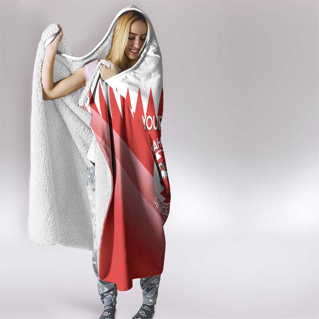 Custom Bahrain Football Hooded Blanket Muharabi Dilmun Sporty Style