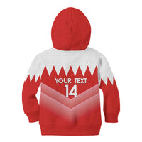 Custom Bahrain Football Kid Hoodie Muharabi Dilmun Sporty Style - Wonder Print Shop