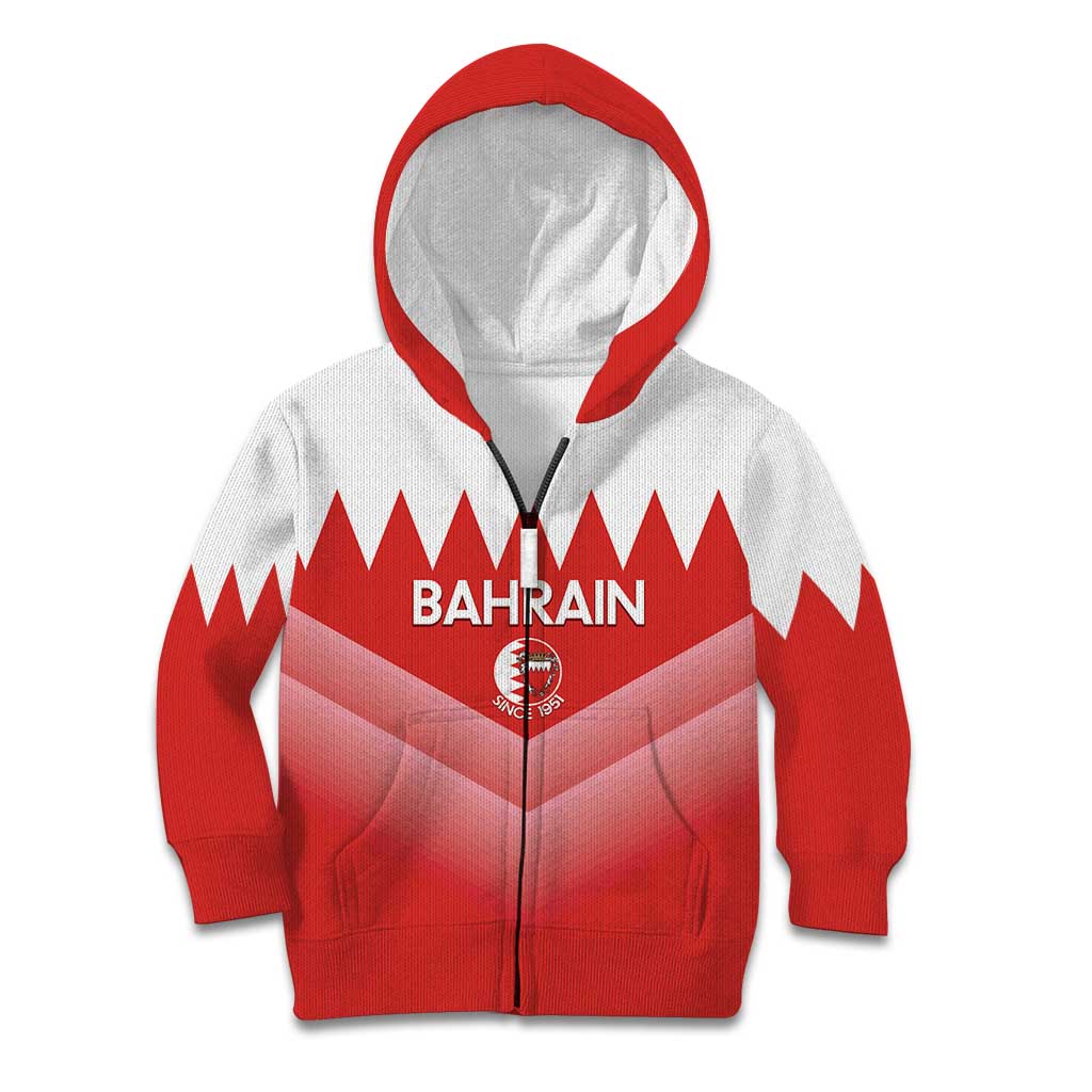Custom Bahrain Football Kid Hoodie Muharabi Dilmun Sporty Style - Wonder Print Shop