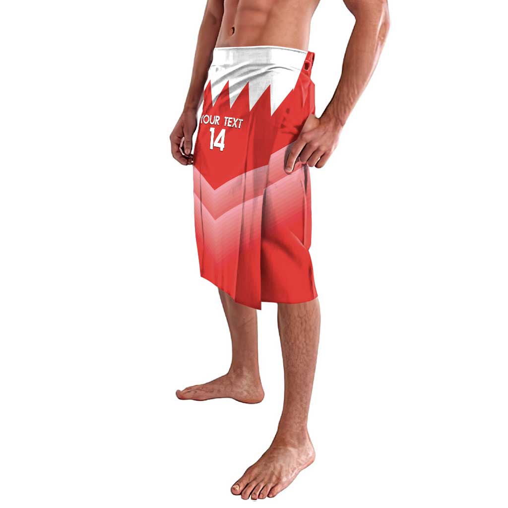 Custom Bahrain Football Lavalava Muharabi Dilmun Sporty Style - Wonder Print Shop