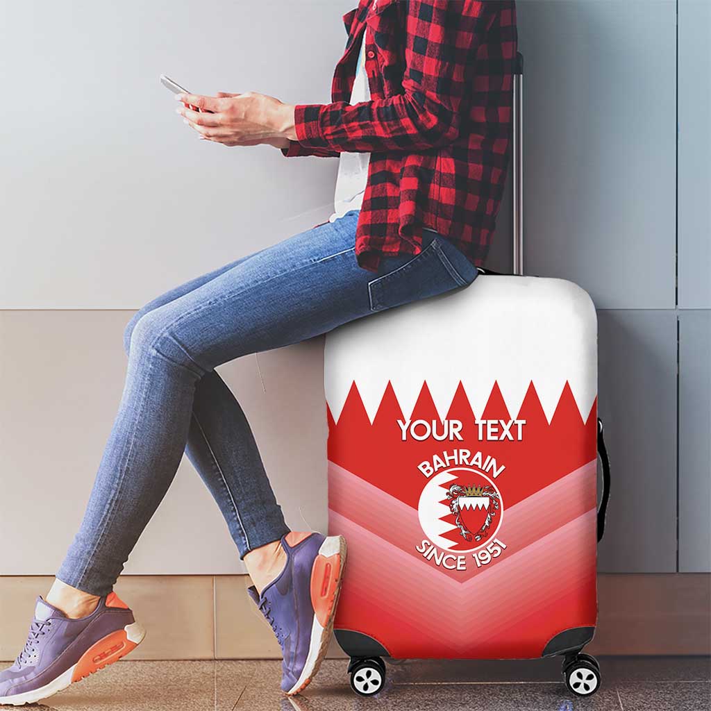 Custom Bahrain Football Luggage Cover Muharabi Dilmun Sporty Style - Wonder Print Shop