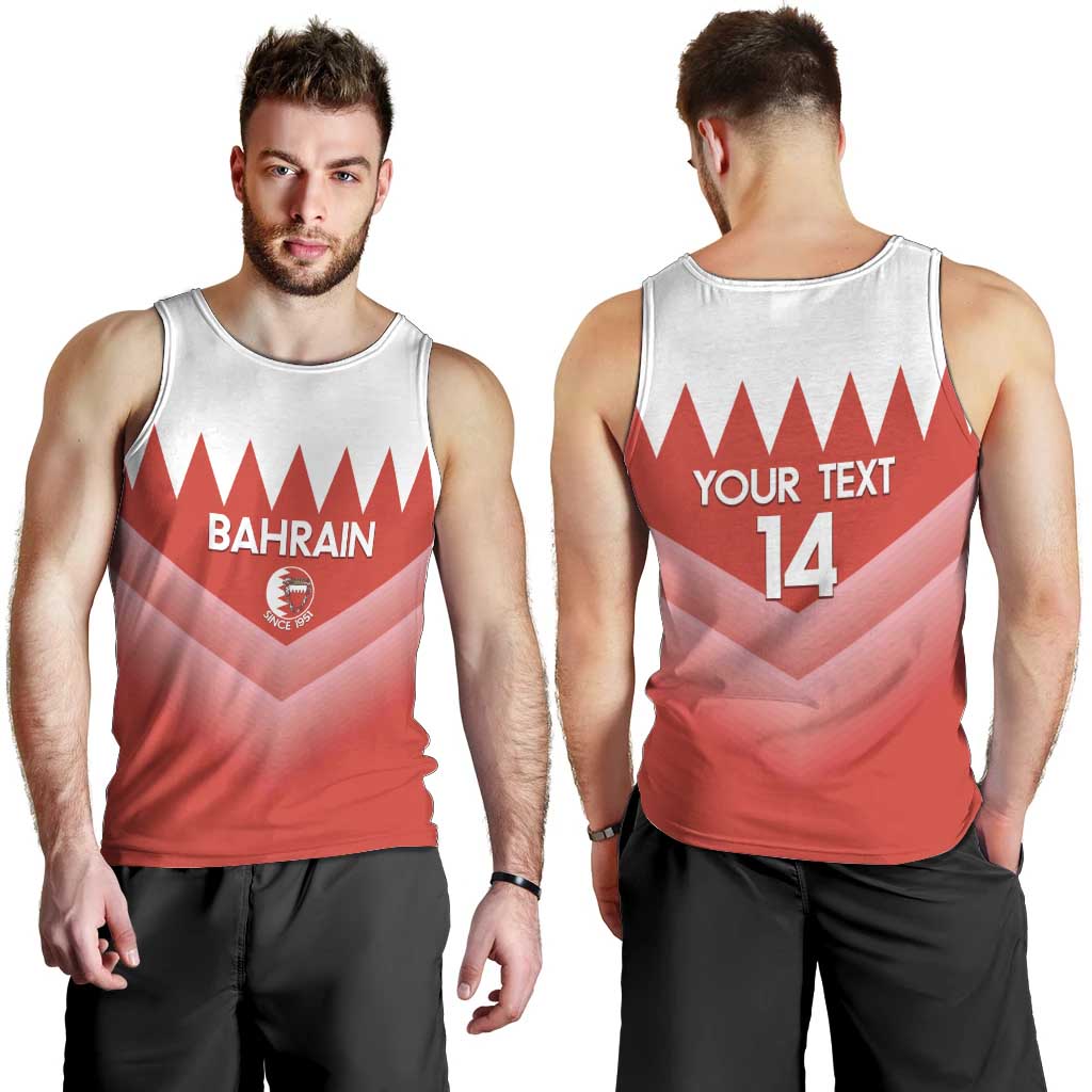 Custom Bahrain Football Men Tank Top Muharabi Dilmun Sporty Style - Wonder Print Shop