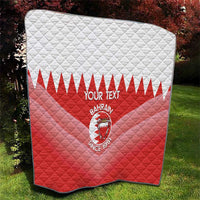 Custom Bahrain Football Quilt Muharabi Dilmun Sporty Style - Wonder Print Shop