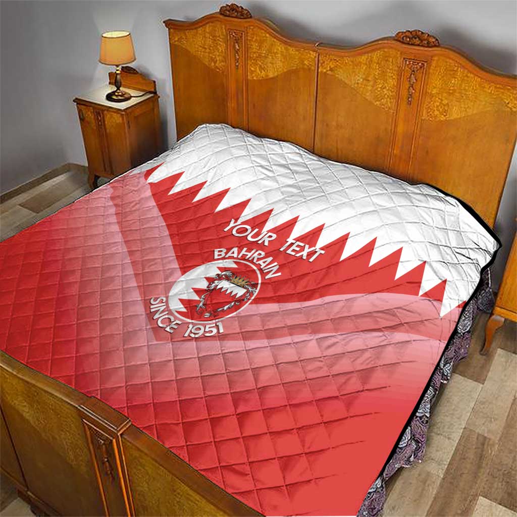 Custom Bahrain Football Quilt Muharabi Dilmun Sporty Style - Wonder Print Shop