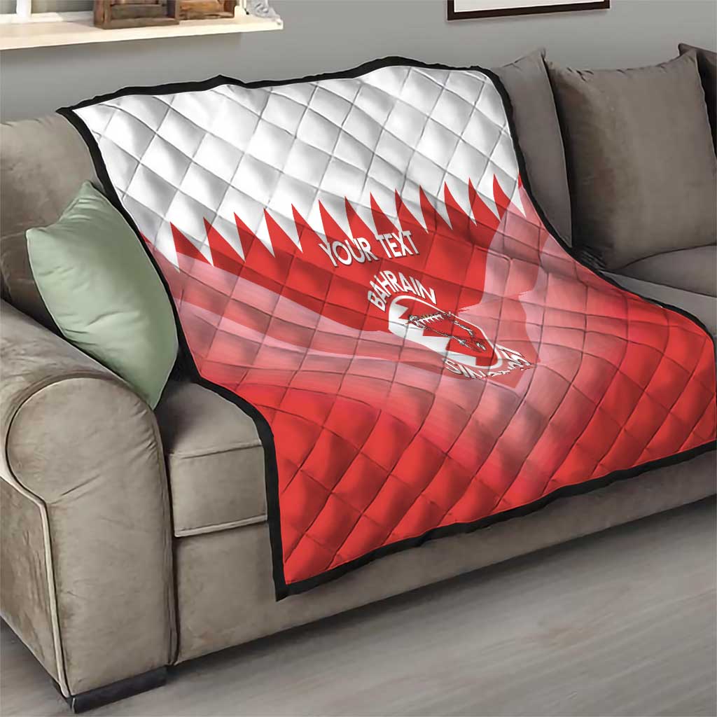 Custom Bahrain Football Quilt Muharabi Dilmun Sporty Style - Wonder Print Shop