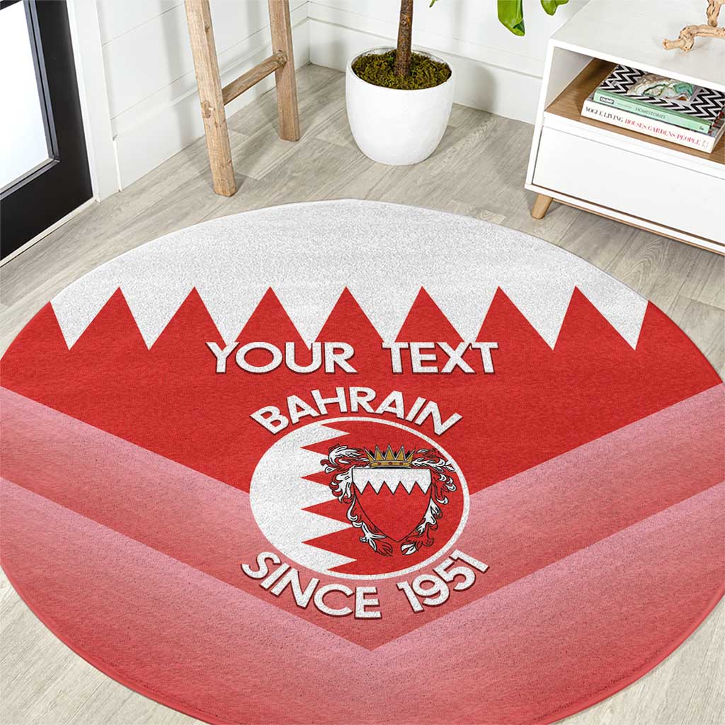 Custom Bahrain Football Round Carpet Muharabi Dilmun Sporty Style
