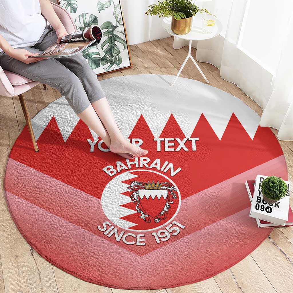 Custom Bahrain Football Round Carpet Muharabi Dilmun Sporty Style