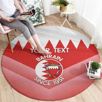 Custom Bahrain Football Round Carpet Muharabi Dilmun Sporty Style