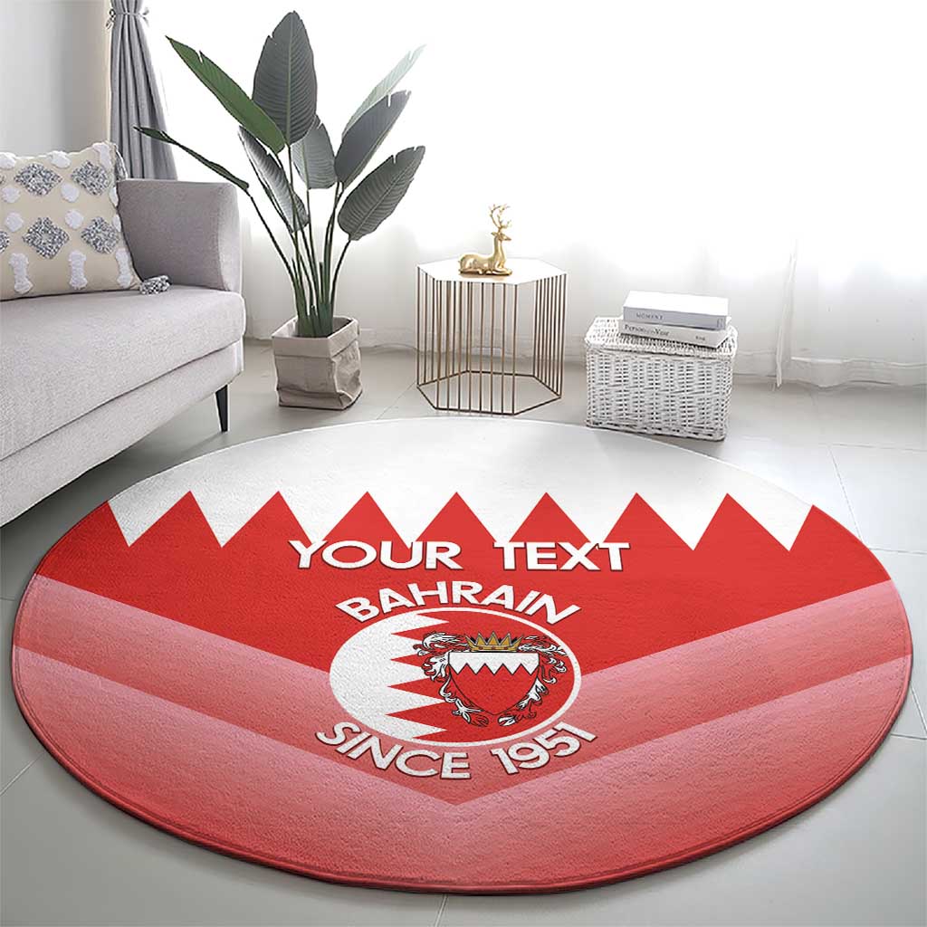 Custom Bahrain Football Round Carpet Muharabi Dilmun Sporty Style
