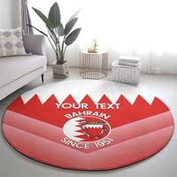 Custom Bahrain Football Round Carpet Muharabi Dilmun Sporty Style