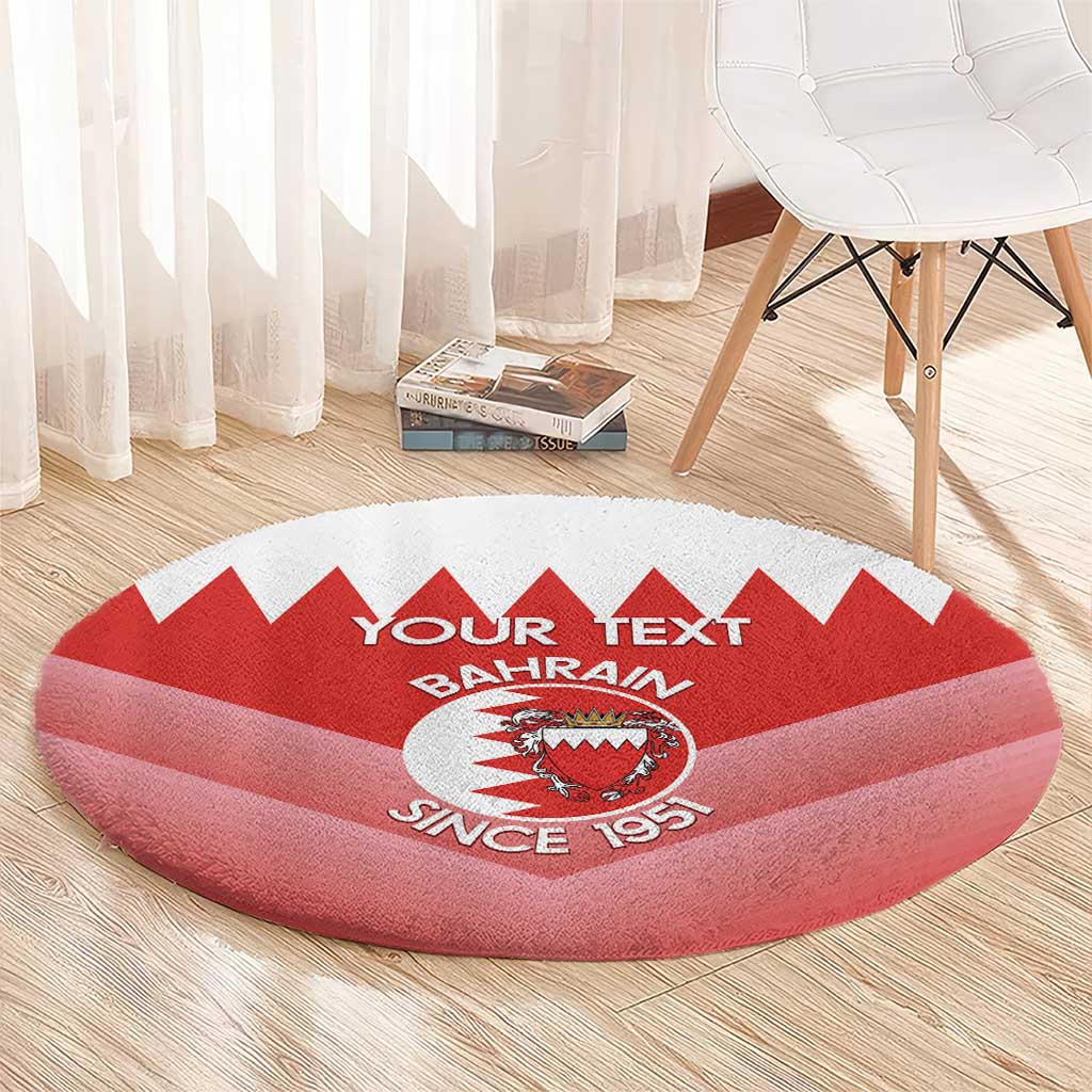 Custom Bahrain Football Round Carpet Muharabi Dilmun Sporty Style