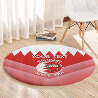 Custom Bahrain Football Round Carpet Muharabi Dilmun Sporty Style