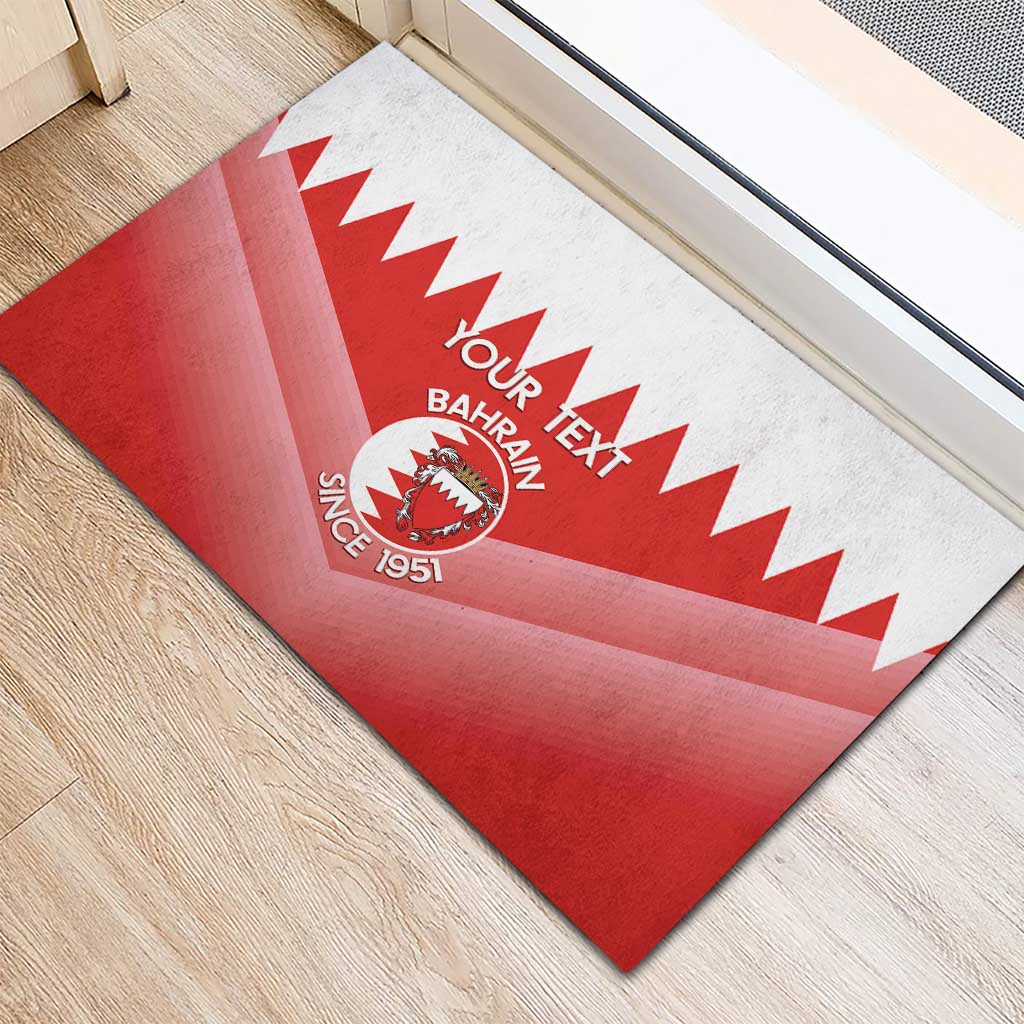 Custom Bahrain Football Rubber Doormat Muharabi Dilmun Sporty Style - Wonder Print Shop