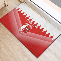 Custom Bahrain Football Rubber Doormat Muharabi Dilmun Sporty Style - Wonder Print Shop