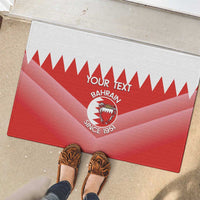 Custom Bahrain Football Rubber Doormat Muharabi Dilmun Sporty Style - Wonder Print Shop
