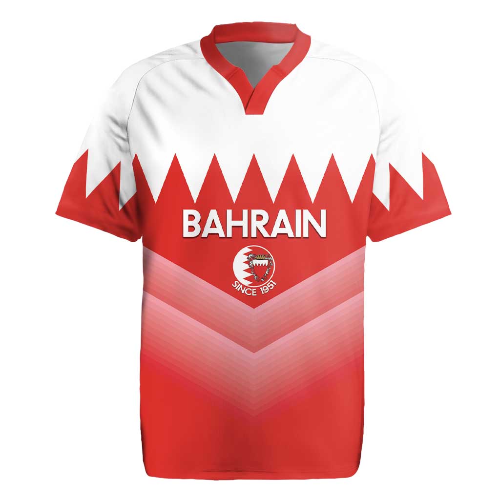 Custom Bahrain Football Rugby Jersey Muharabi Dilmun Sporty Style - Wonder Print Shop