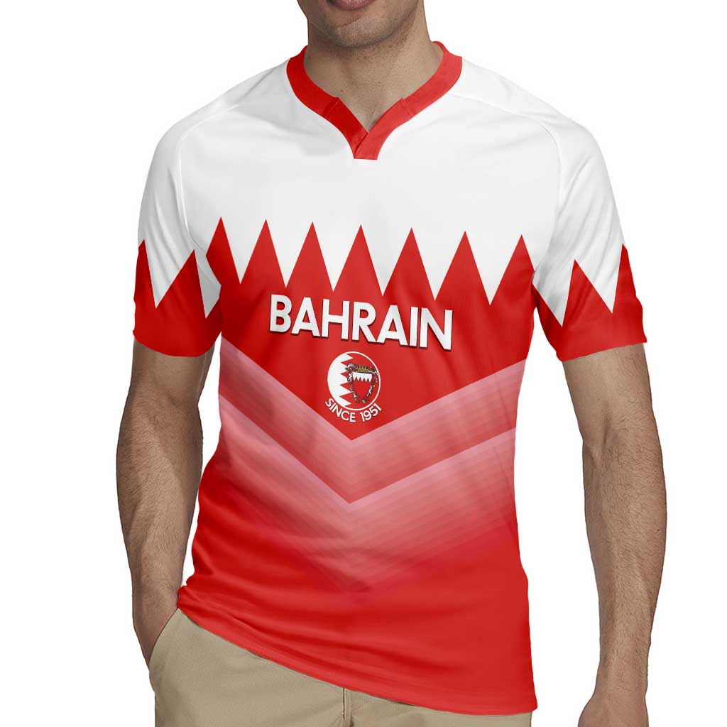 Custom Bahrain Football Rugby Jersey Muharabi Dilmun Sporty Style - Wonder Print Shop