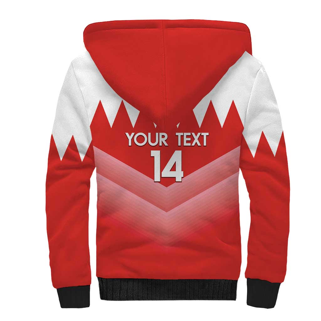 Custom Bahrain Football Sherpa Hoodie Muharabi Dilmun Sporty Style - Wonder Print Shop