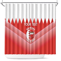 Custom Bahrain Football Shower Curtain Muharabi Dilmun Sporty Style