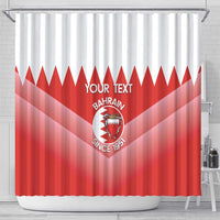 Custom Bahrain Football Shower Curtain Muharabi Dilmun Sporty Style